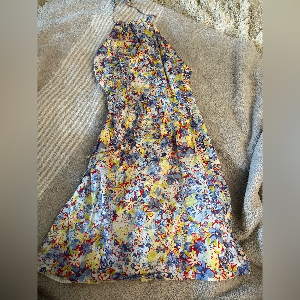 Wrap floral sundress